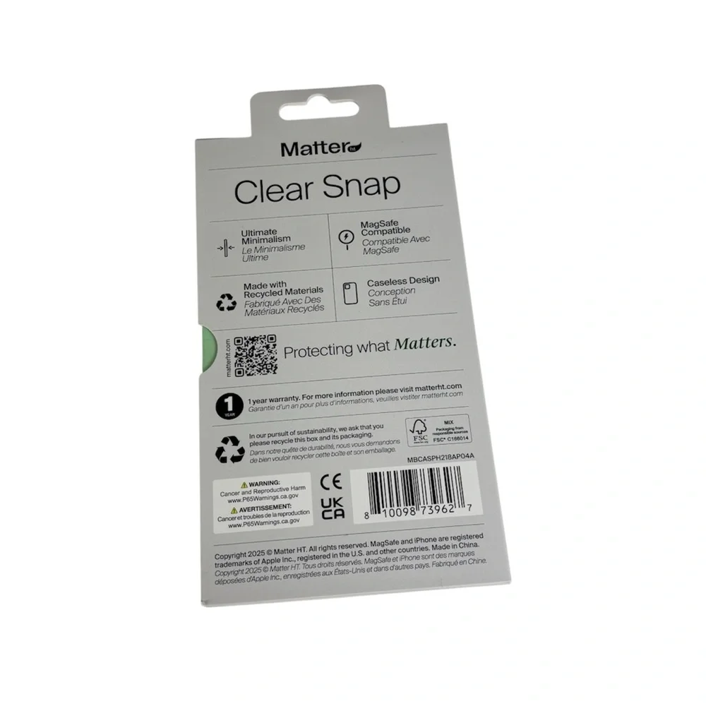Matter ht Clear Snap Case for iPhone 6.9